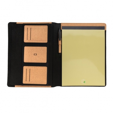 Logo trade corporate gifts image of: Deluxe cork portfolio A4 with pen
