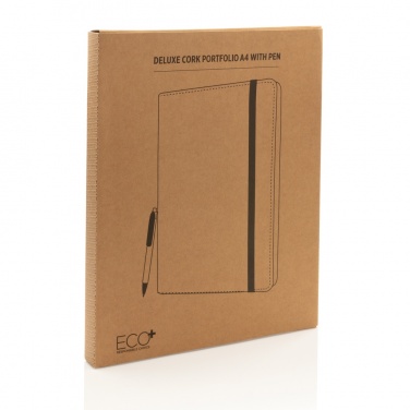 Logotrade promotional merchandise image of: Deluxe cork portfolio A4 with pen
