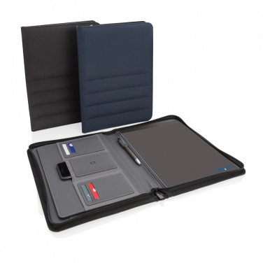 Logo trade promotional merchandise picture of: Impact AWARE™ RPET A4 portfolio with zipper