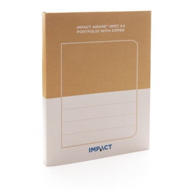Logotrade business gift image of: Impact AWARE™ RPET A4 portfolio with zipper