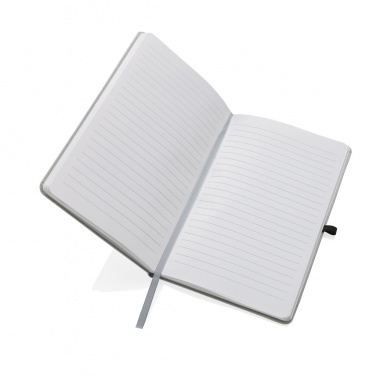 Logo trade business gifts image of: Recycled leather hardcover notebook A5