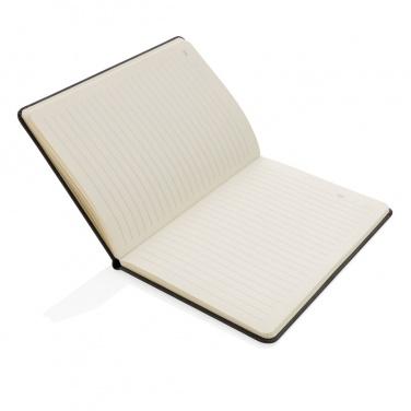 Logo trade promotional product photo of: Deluxe hardcover PU notebook A5 with phone and pen holder
