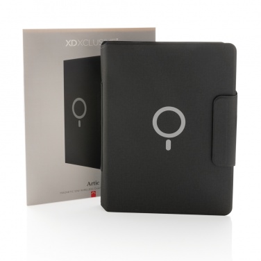 Logotrade promotional merchandise image of: Artic Magnetic 10W wireless charging A4 portfolio