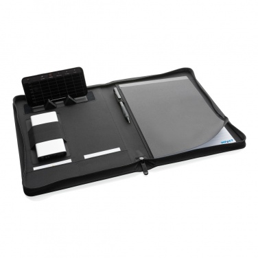 Logo trade corporate gift photo of: Impact Aware™ deluxe 300D tech portfolio with zipper