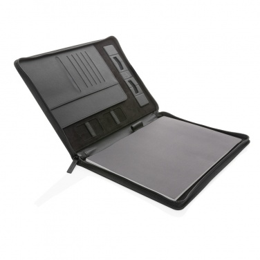 Logotrade promotional merchandise photo of: Swiss Peak Heritage RCS rPU A4 portfolio with zipper