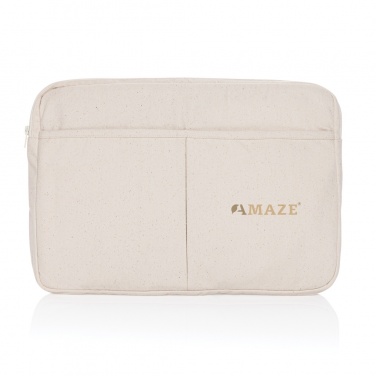 Logotrade promotional gift image of: Laluka AWARE™ recycled cotton 15.6 inch laptop sleeve
