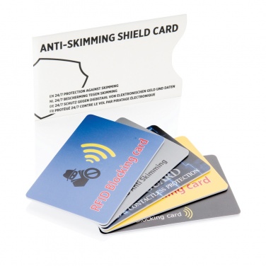 Logotrade promotional gift image of: Anti-skimming RFID shield card with active jamming chip