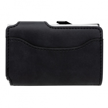 Logo trade promotional giveaways picture of: Standard aluminium RFID cardholder with PU wallet