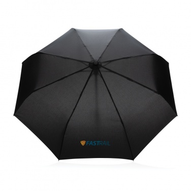 Logo trade promotional merchandise photo of: 21" Impact AWARE™ RPET 190T bamboo auto open/close umbrella