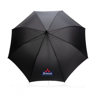 Logotrade promotional gifts photo of: 23" Impact AWARE™ RPET 190T auto open bamboo umbrella
