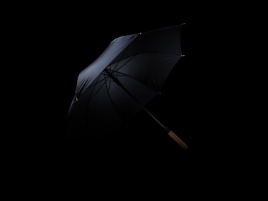 Logo trade advertising products image of: 23" Impact AWARE™ RPET 190T auto open bamboo umbrella