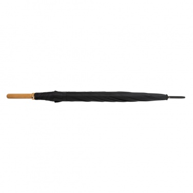 Logo trade promotional merchandise picture of: 27" Impact AWARE™ RPET 190T auto open bamboo umbrella