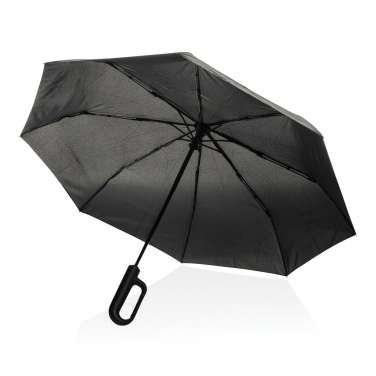 Logo trade promotional gifts picture of: Yara 21" AWARE™ RPET solid colour umbrella with carabiner