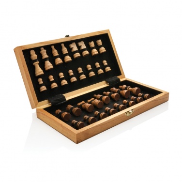Logotrade promotional merchandise picture of: Luxury wooden foldable chess set