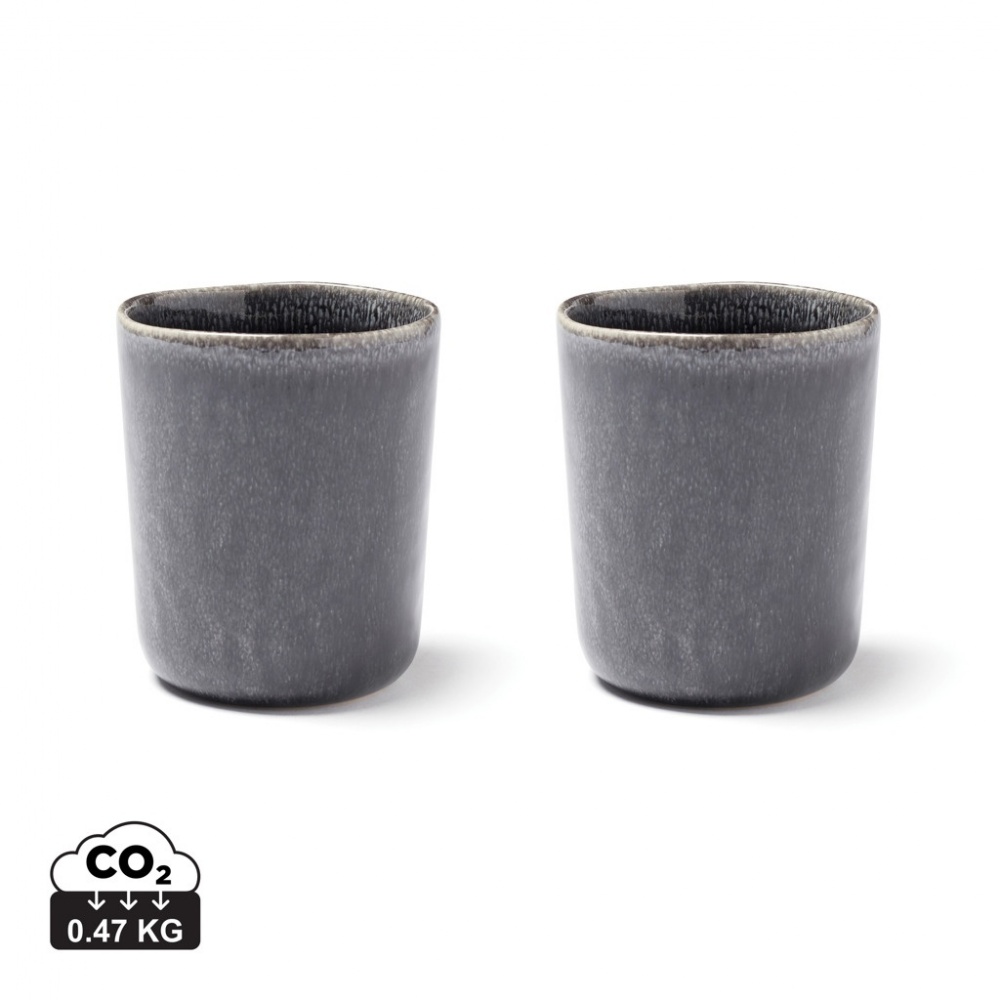 Logo trade promotional giveaway photo of: VINGA Nomimono stoneware mug, 2 pcs set