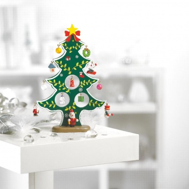Logotrade promotional items photo of: Wooden xmas tree decoration
