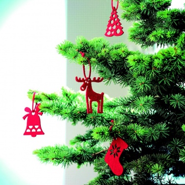 Logotrade promotional merchandise photo of: Set of 6 felt tree hangers
