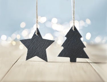 Logotrade promotional giveaway image of: Slate xmas hanger star