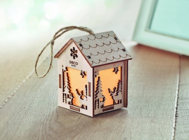 Logotrade promotional gift image of: MDF house with light