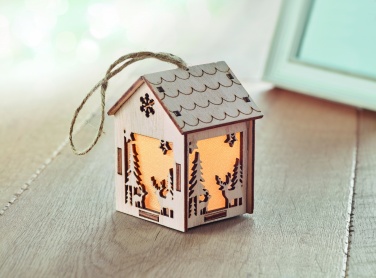 Logotrade advertising product image of: MDF house with light