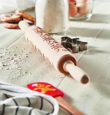 Logotrade promotional gift image of: Christmas pastry wooden rolling