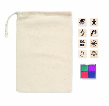 Logo trade corporate gifts picture of: 8 wooden Christmas stamps set