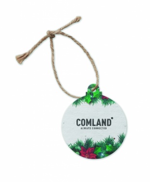 Logo trade business gifts image of: Seed paper Xmas ornament
