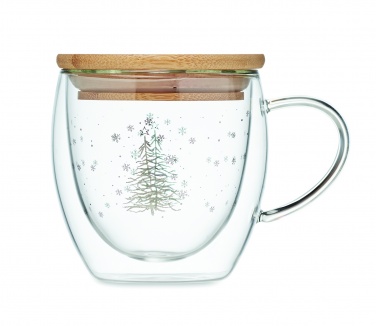 Logo trade promotional giveaways image of: Double wall borosilicate mug