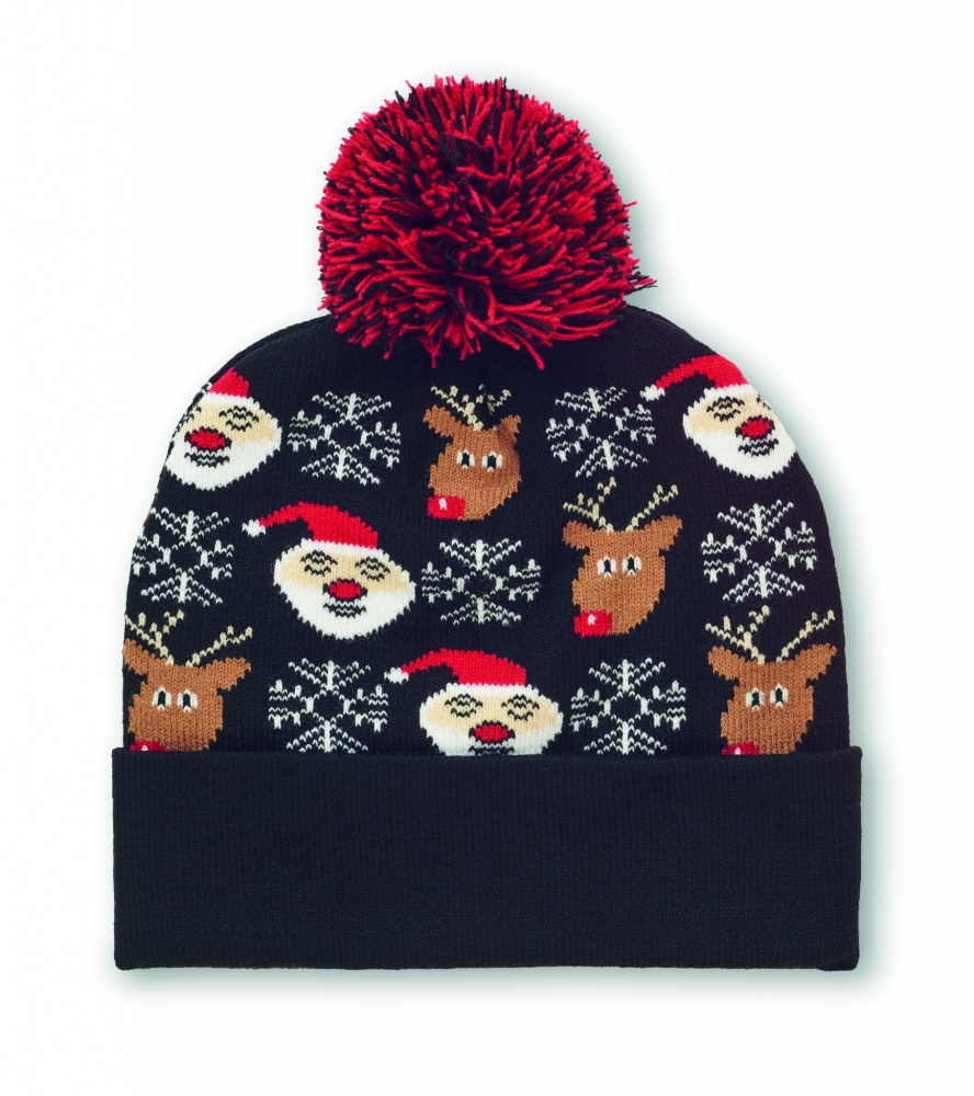 Logo trade promotional item photo of: Christmas knitted beanie
