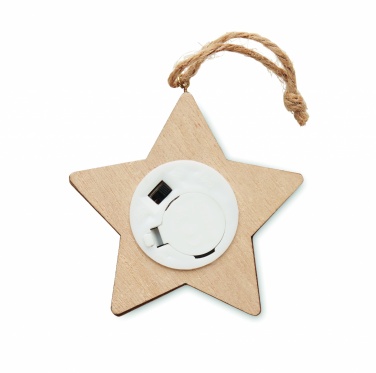 Logo trade business gifts image of: Wooden weed star with lights