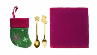 Logotrade promotional gift image of: Christmas dessert cutlery set