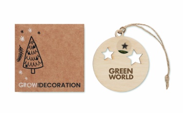 Logotrade promotional product picture of: Wooden bauble shape hanger