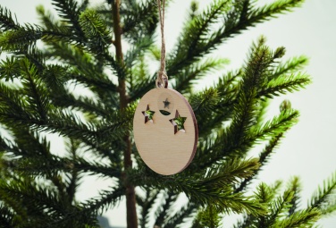 Logo trade advertising product photo of: Wooden bauble shape hanger