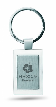 Logo trade corporate gifts image of: Metal key ring Turku