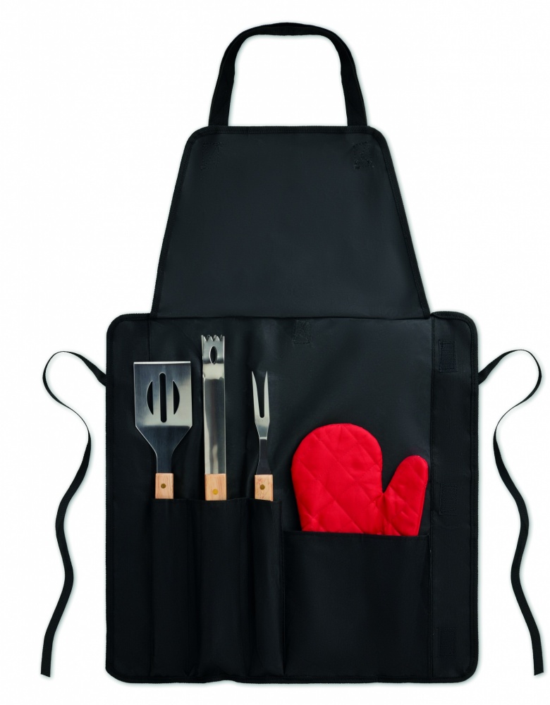 Logo trade corporate gift photo of: BBQ apron with BBQ tools