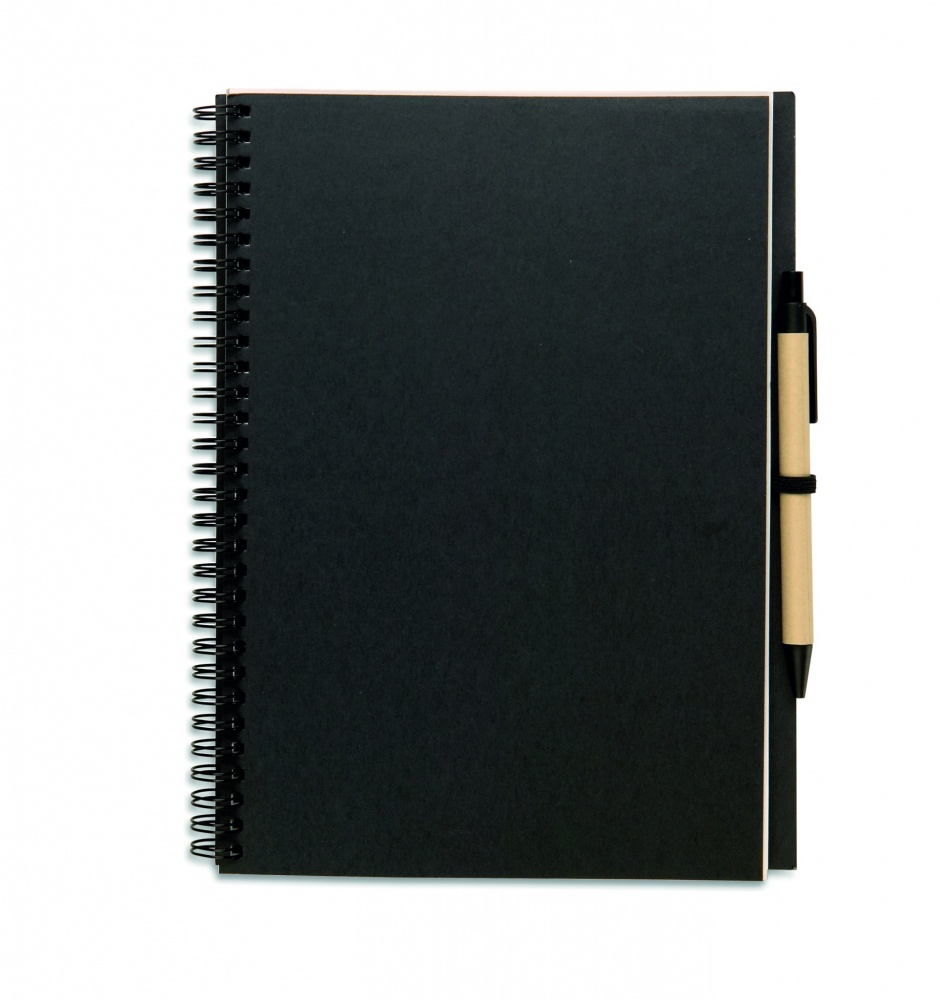 Logo trade promotional gift photo of: Recycled notebook with pen