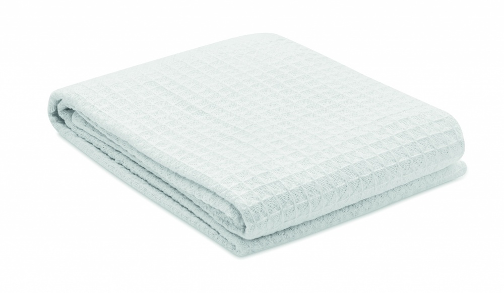 Logotrade promotional gift image of: Cotton wafle blanket 350 gr/m²
