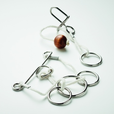 Logo trade promotional merchandise picture of: Set of 2 metal brain teasers