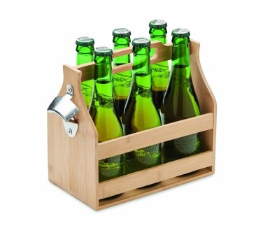 Logotrade corporate gift image of: 6 beer crate in bamboo