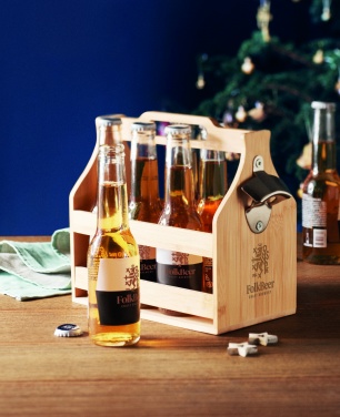 Logo trade promotional merchandise picture of: 6 beer crate in bamboo