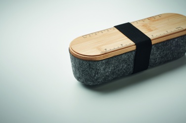 Logo trade corporate gifts picture of: RPET felt pencil case with lid