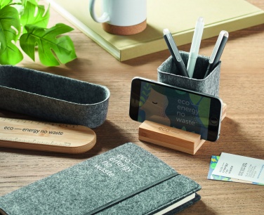 Logotrade business gift image of: RPET felt pen pot phone stand