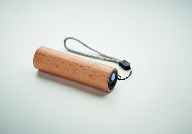 Logotrade promotional item image of: Beech wood rechargeable torch