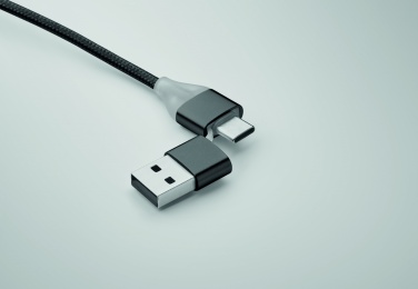 Logo trade promotional giveaways picture of: 4 in 1 charging cable type C
