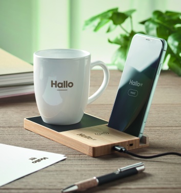 Logo trade promotional gift photo of: 1Wireless charger mug warmer