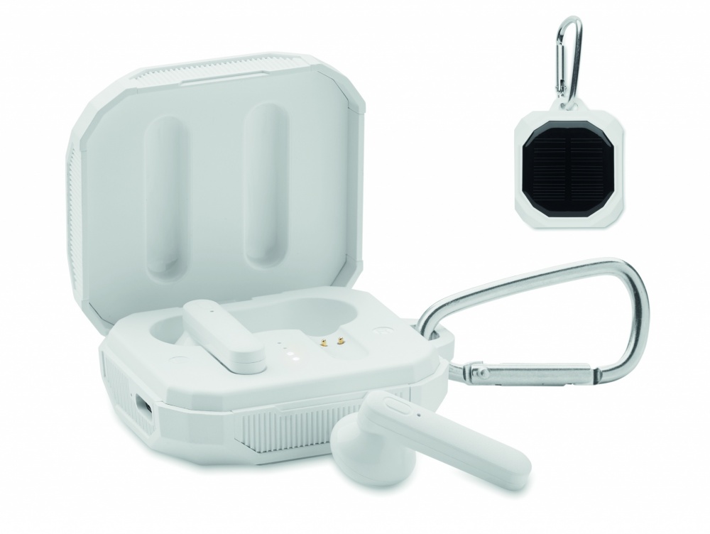 Logotrade promotional giveaway picture of: TWS earbuds with solar charger