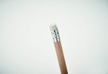 Logo trade promotional giveaways image of: Natural pencil with eraser