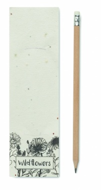 Logotrade corporate gifts photo of: Natural pencil in seeded pouch
