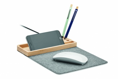 Logotrade business gift image of: Wireless charger in bamboo 15W