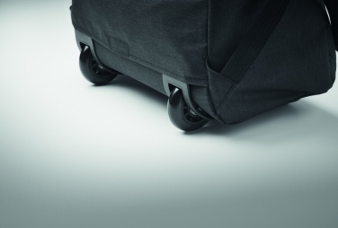 Logo trade promotional giveaways image of: A portable backpack trolley with wheels, made of 600D RPET polyester